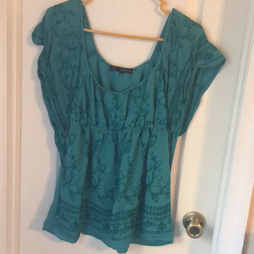 Blue dress top